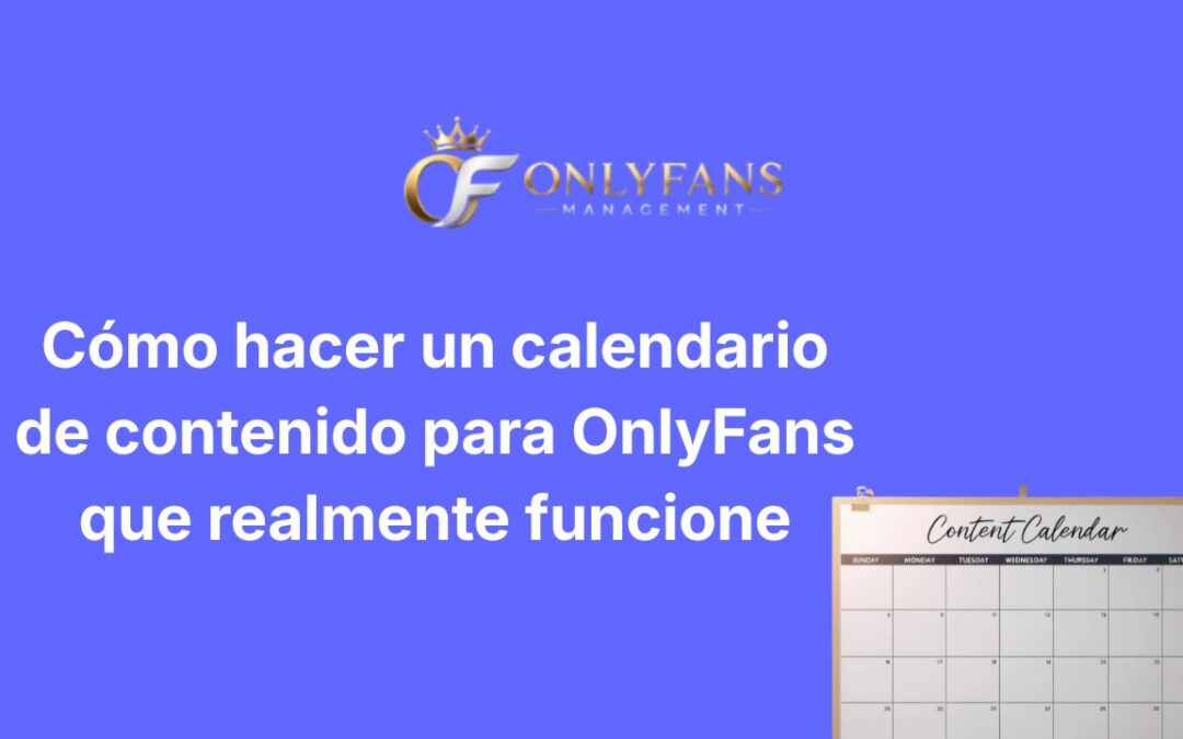 calendario de contenido para OnlyFans